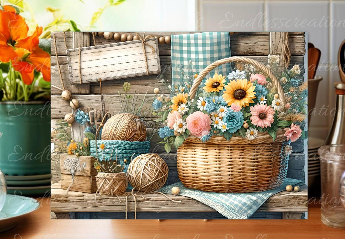 FLORAL CUTTING BOARD RECTANGLE