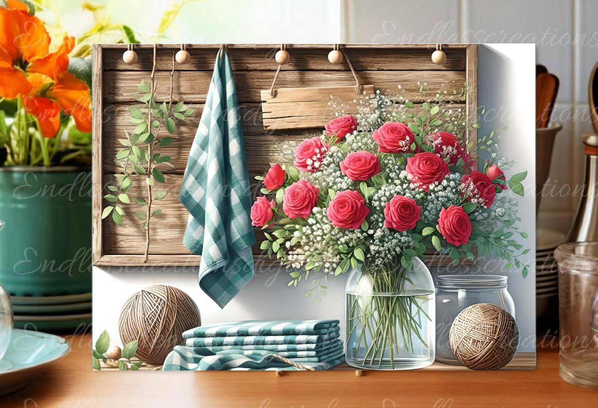FLORAL CUTTING BOARD RECTANGLE