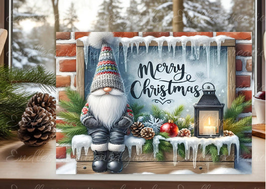 WINTER PLAID GNOME RECTANGLE