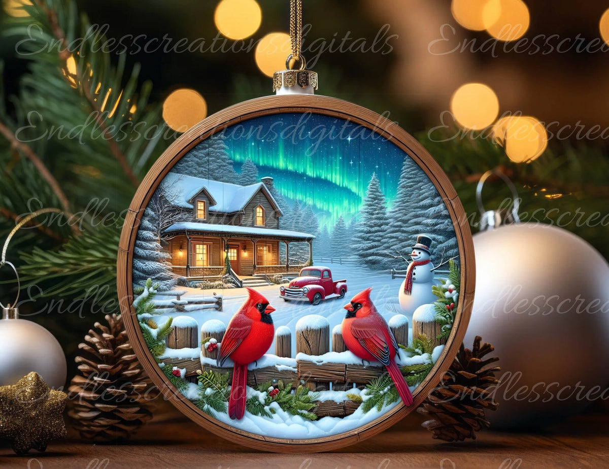 RED CARDINALS CABIN door hanger, wreath sign, round cutting board, for sublimation high resolution 2 files for download 1 add your own text