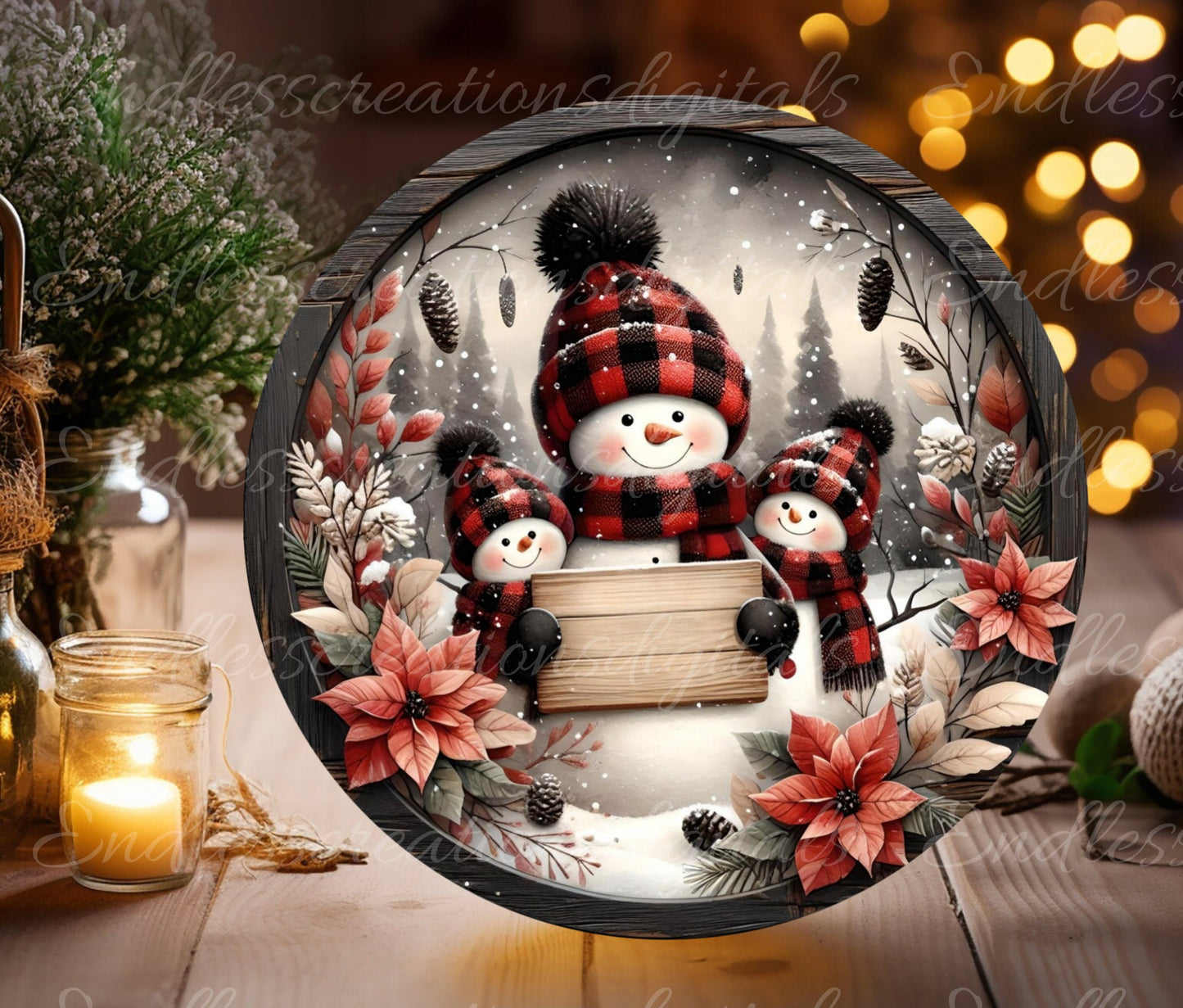 SNOWMAN FAMILY WINTER ROUND