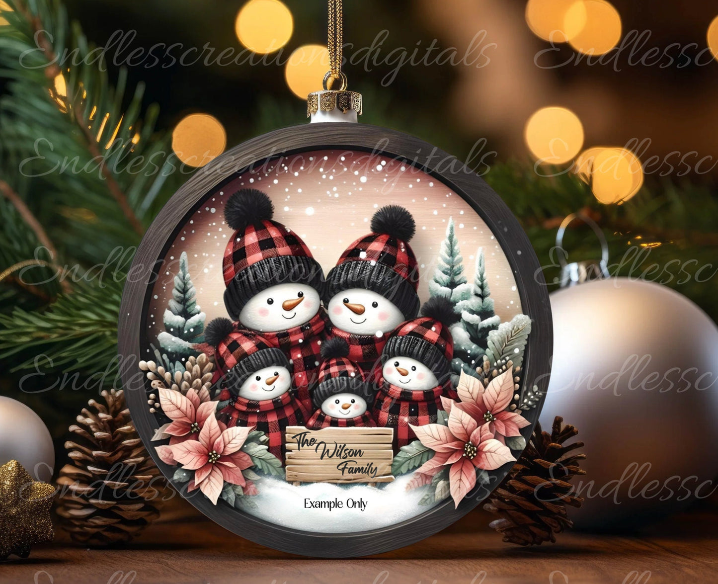 SNOWMAN FAMILY WINTER ROUND