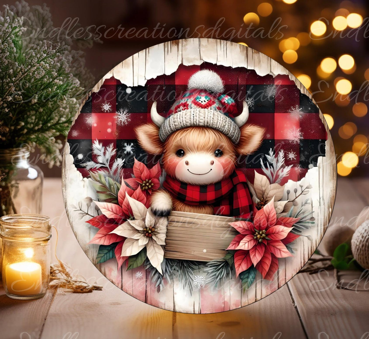 WINTER PLAID HIGHLAND ROUND