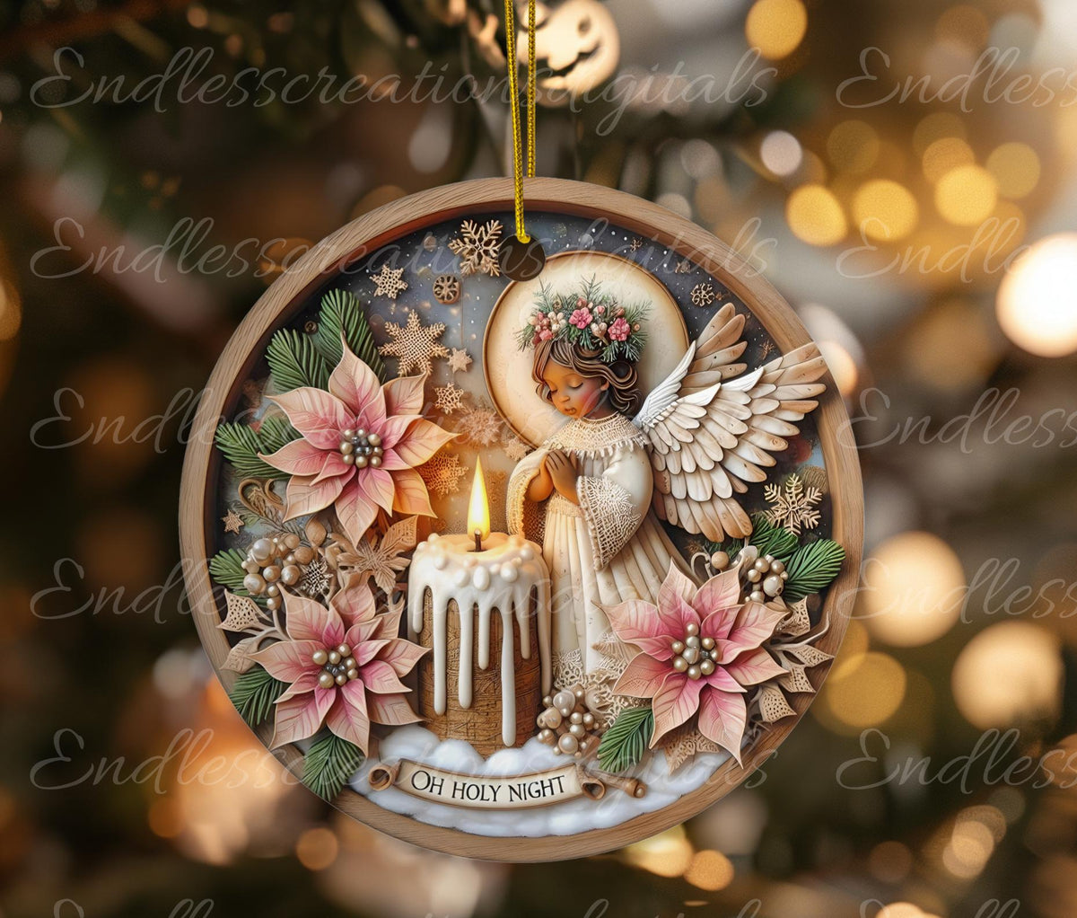 AFRICAN AMERICAN ANGEL  round door hanger, wreath sign, round cutting board, coasters etc. png, sublimation high resolution, can be resized