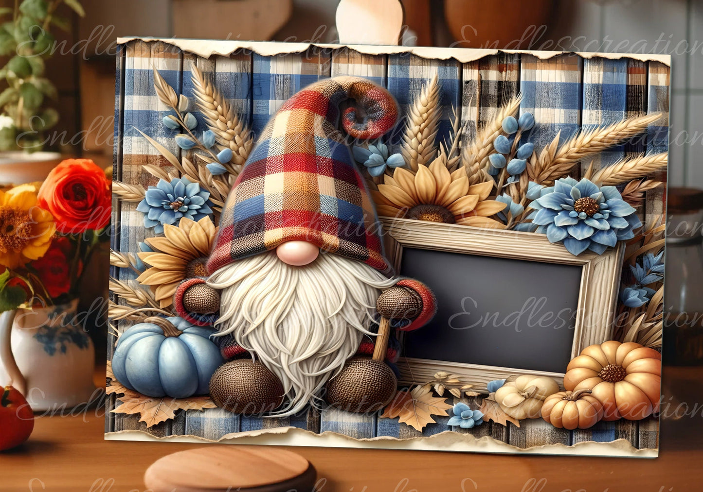 FALL GNOME CUTTING board sublimation  sublimation high resolution, 2 files for download, 1 add your own text, can be resized