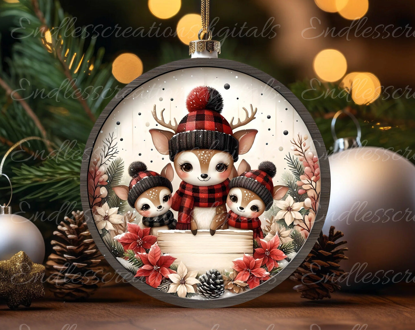 WINTER DEER ROUND