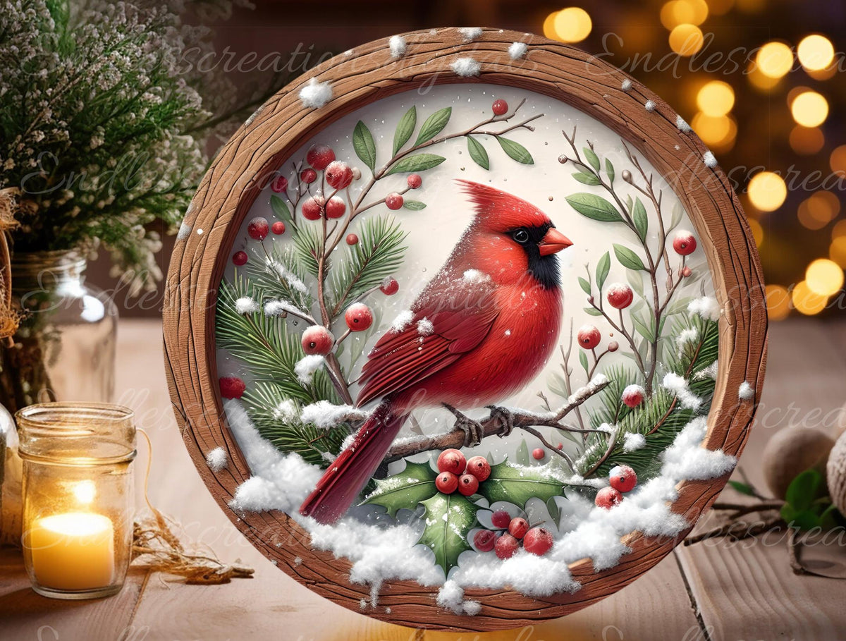 WINTER CARDINAL ROUND