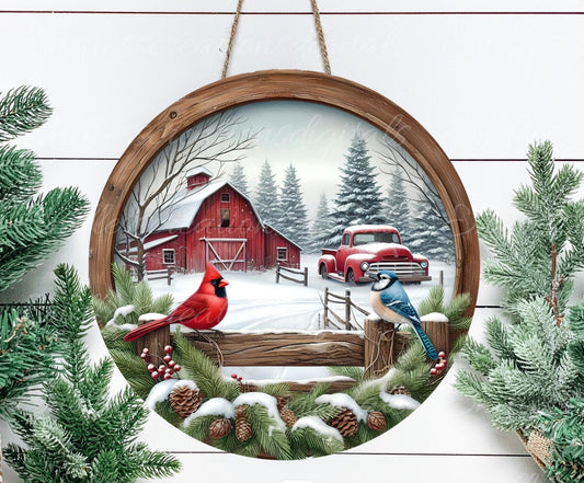 WINTER  CARDINAL/BLUEJAY FARM ROUND