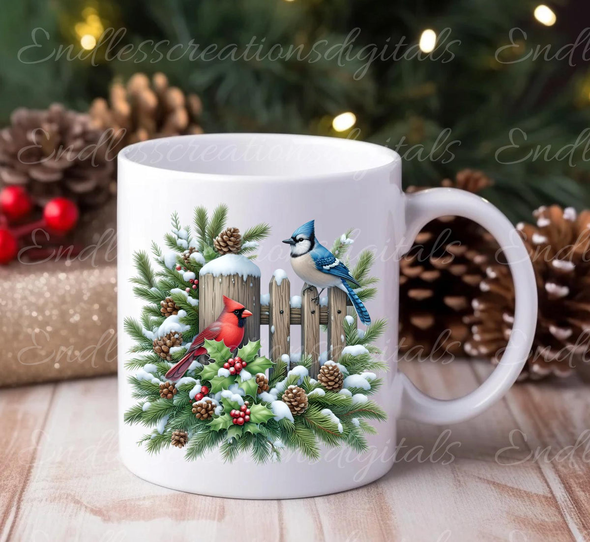 WINTER CARDINALS PILLOW TRANSPARENCIES