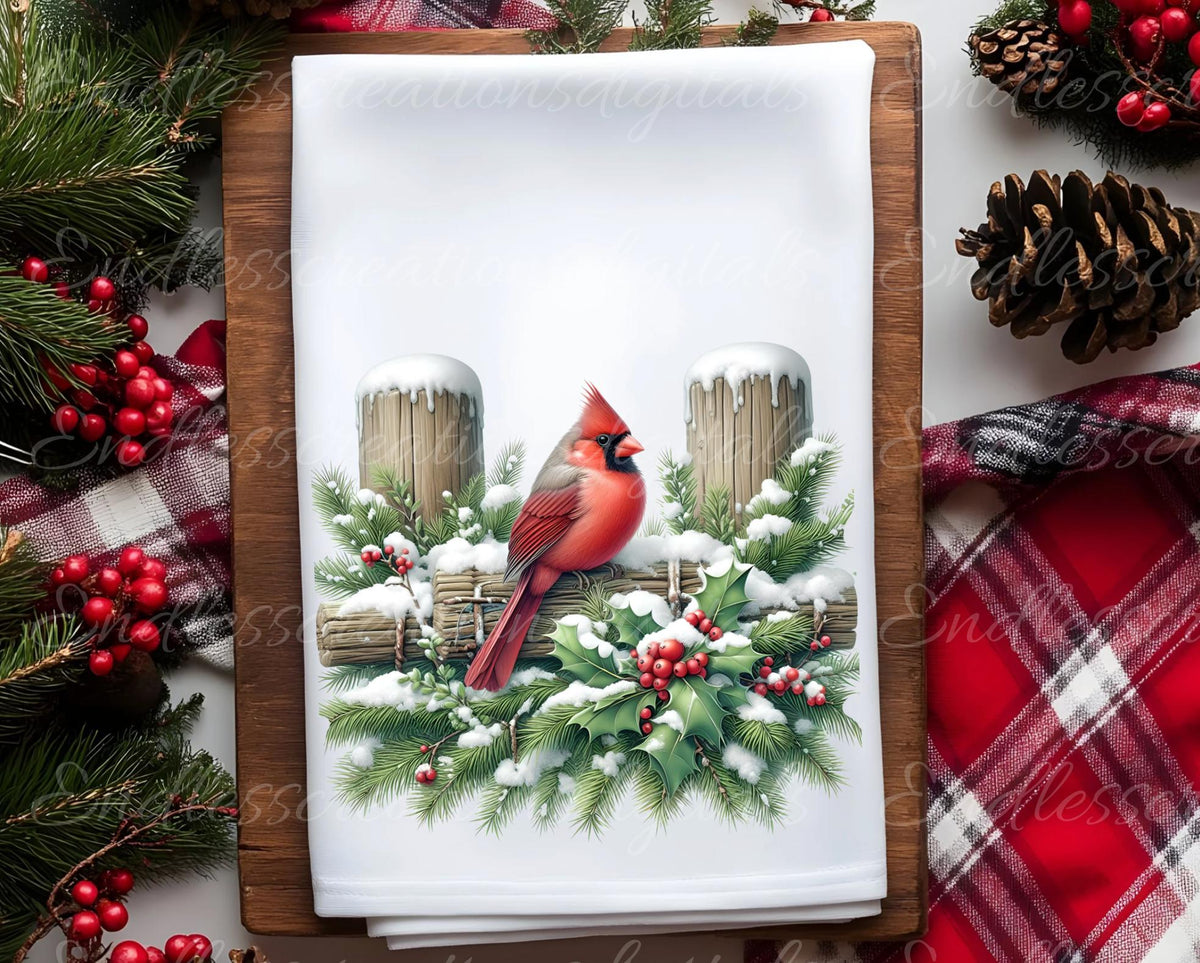 WINTER CARDINALS PILLOW TRANSPARENCIES