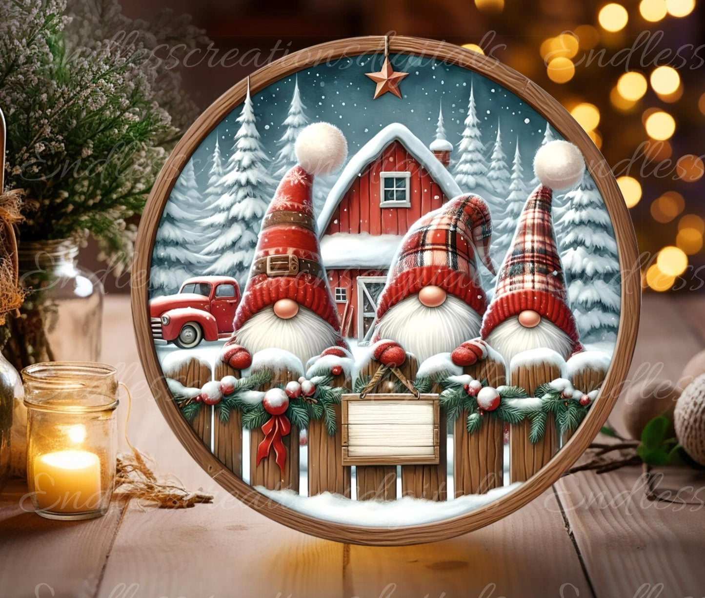 CHRISTMAS GNOMES ROUND