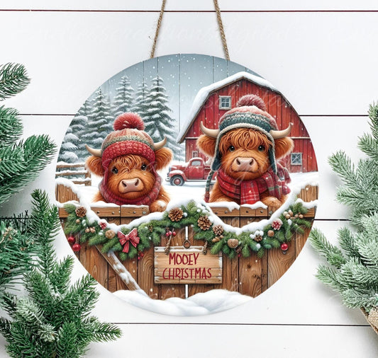 MOOEY CHRISTMAS HIGHLAND COWS