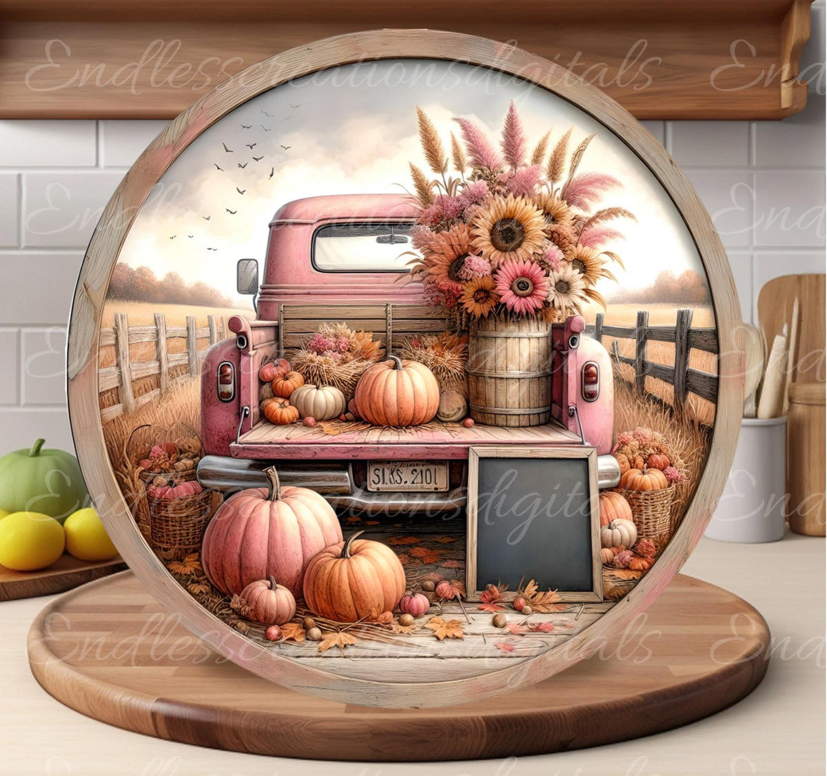 FALL PINK OCTOBER TRUCK