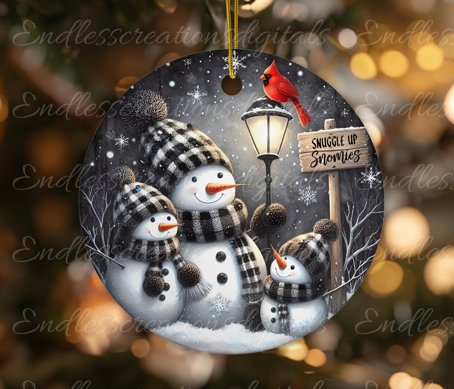 SNOWMAN CARDINAL WINTER