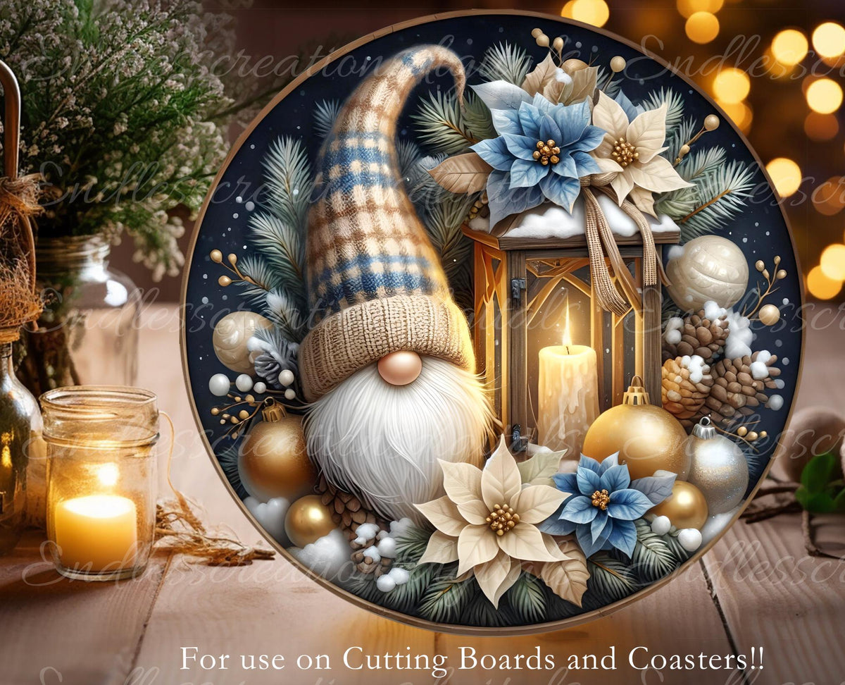 WINTER GNOME LANTERN ROUND