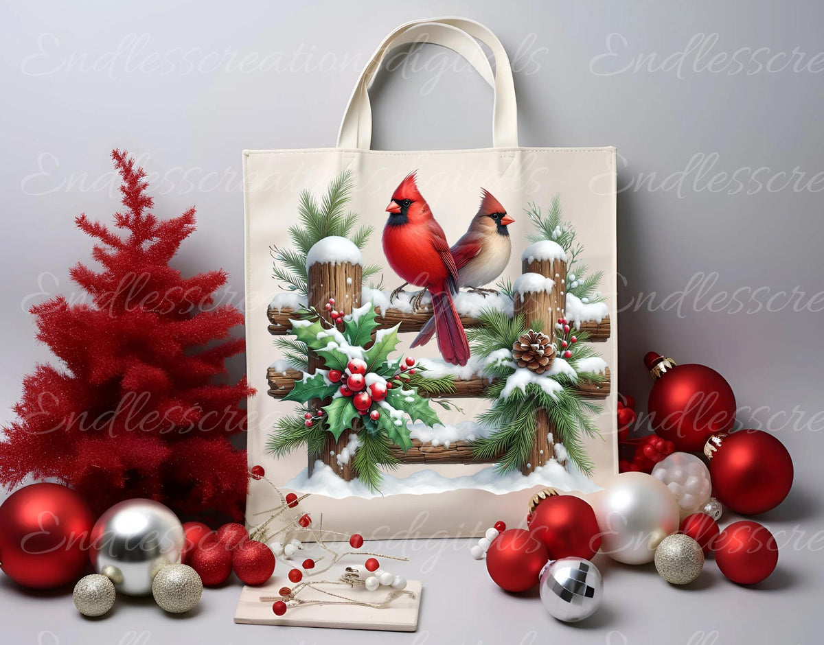 WINTER CARDINALS PILLOW TRANSPARENCIES