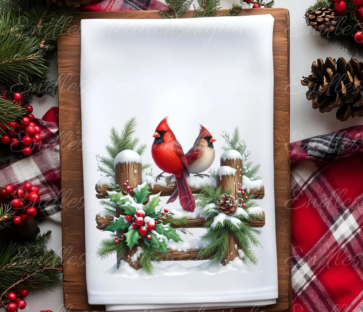 WINTER CARDINALS PILLOW TRANSPARENCIES