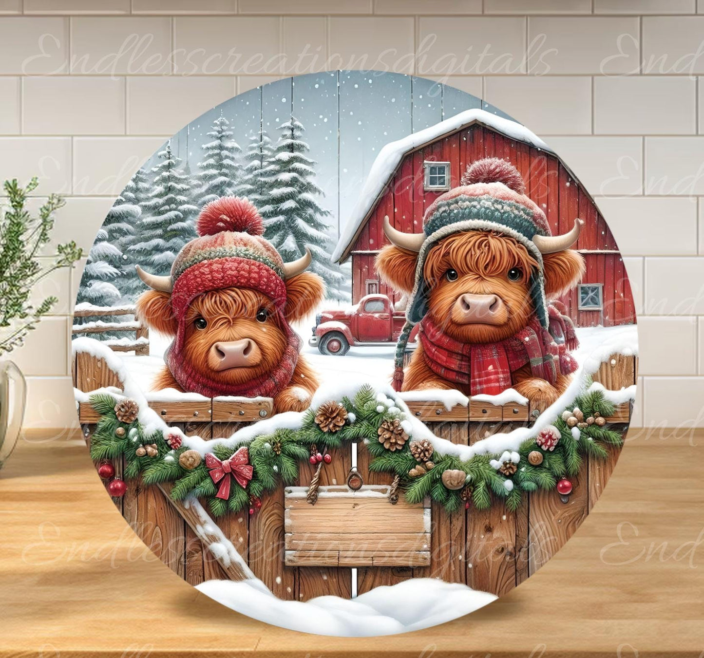 MOOEY CHRISTMAS HIGHLAND COWS
