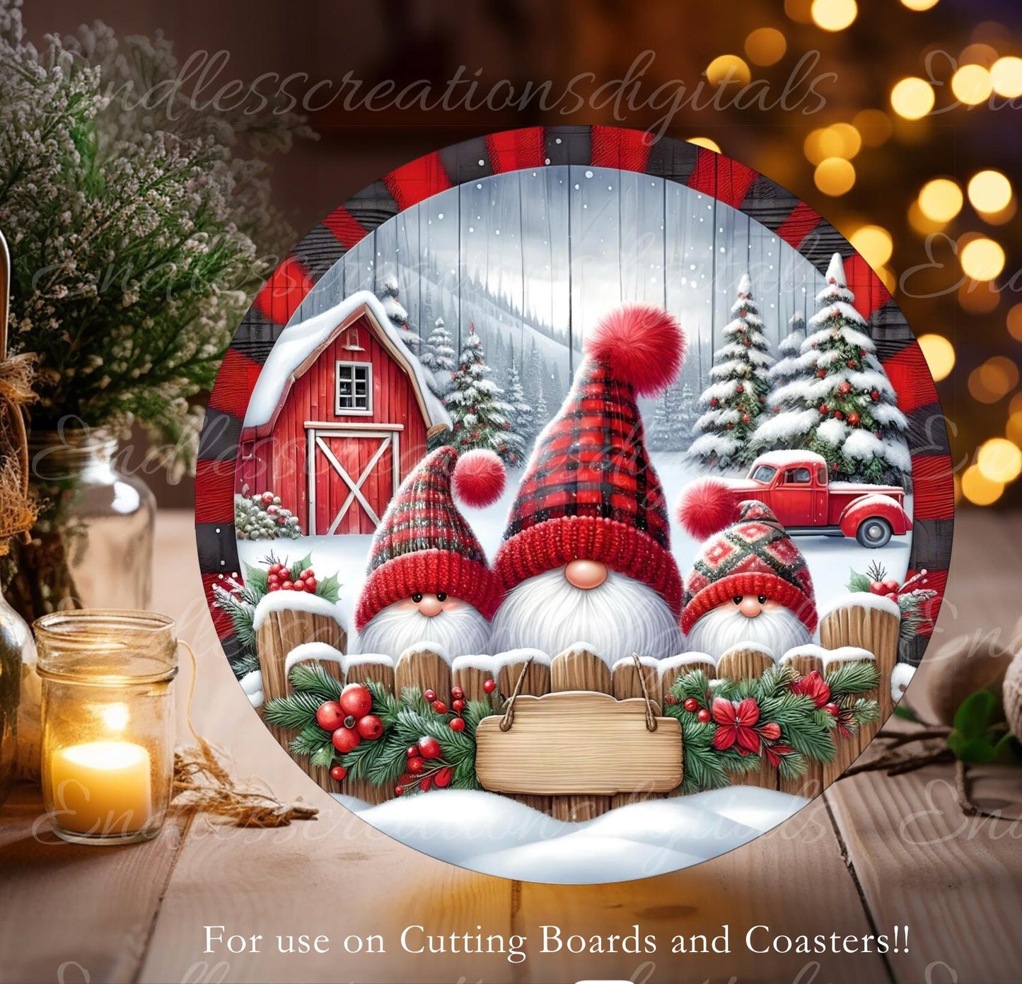 CHRISTMAS GNOMES TRUCK