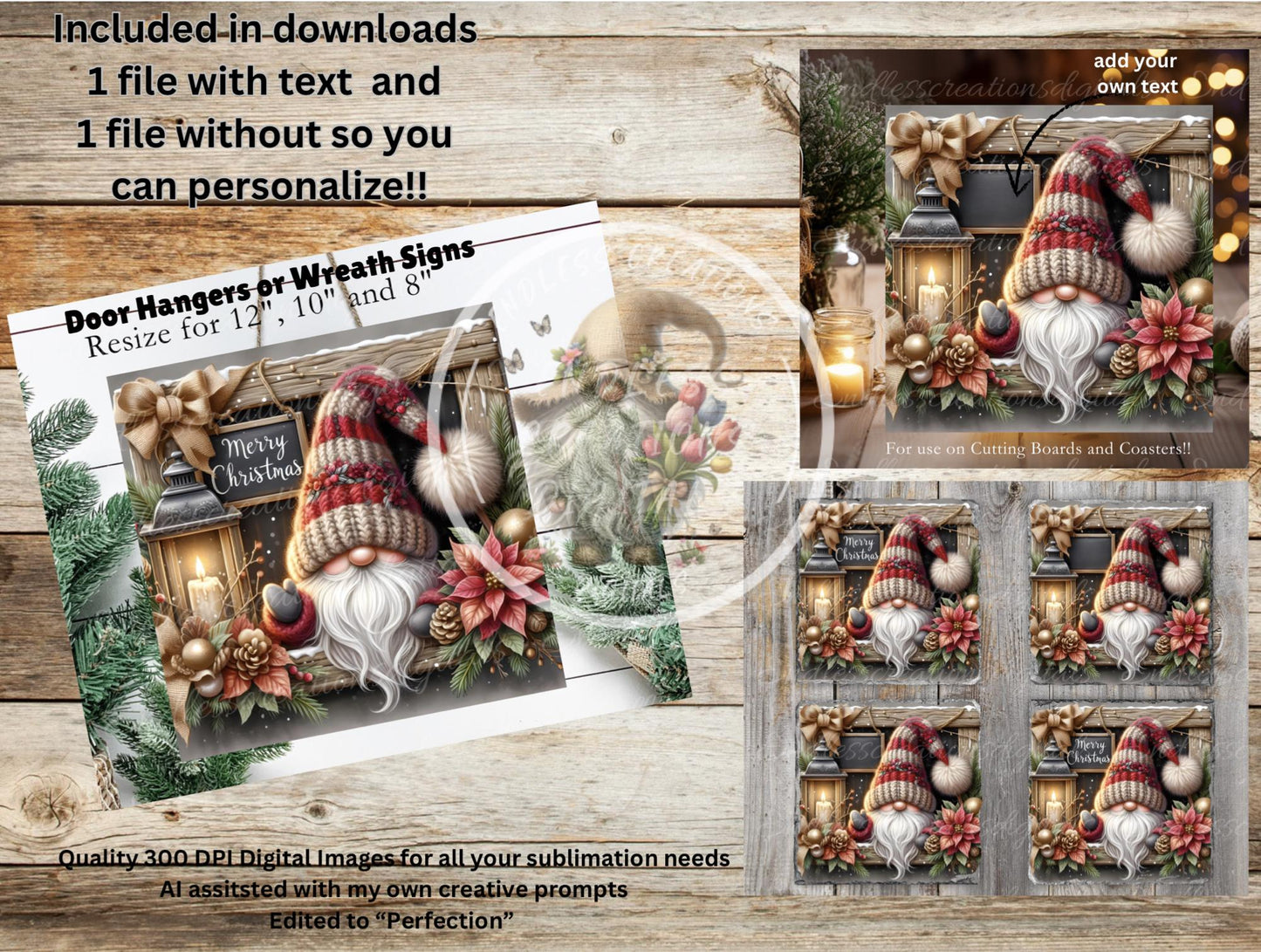 MERRY CHRISTMAS WINDOW GNOME