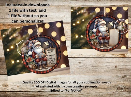 DEAR SANTA TREE ORNAMENT/GIFT TAG
