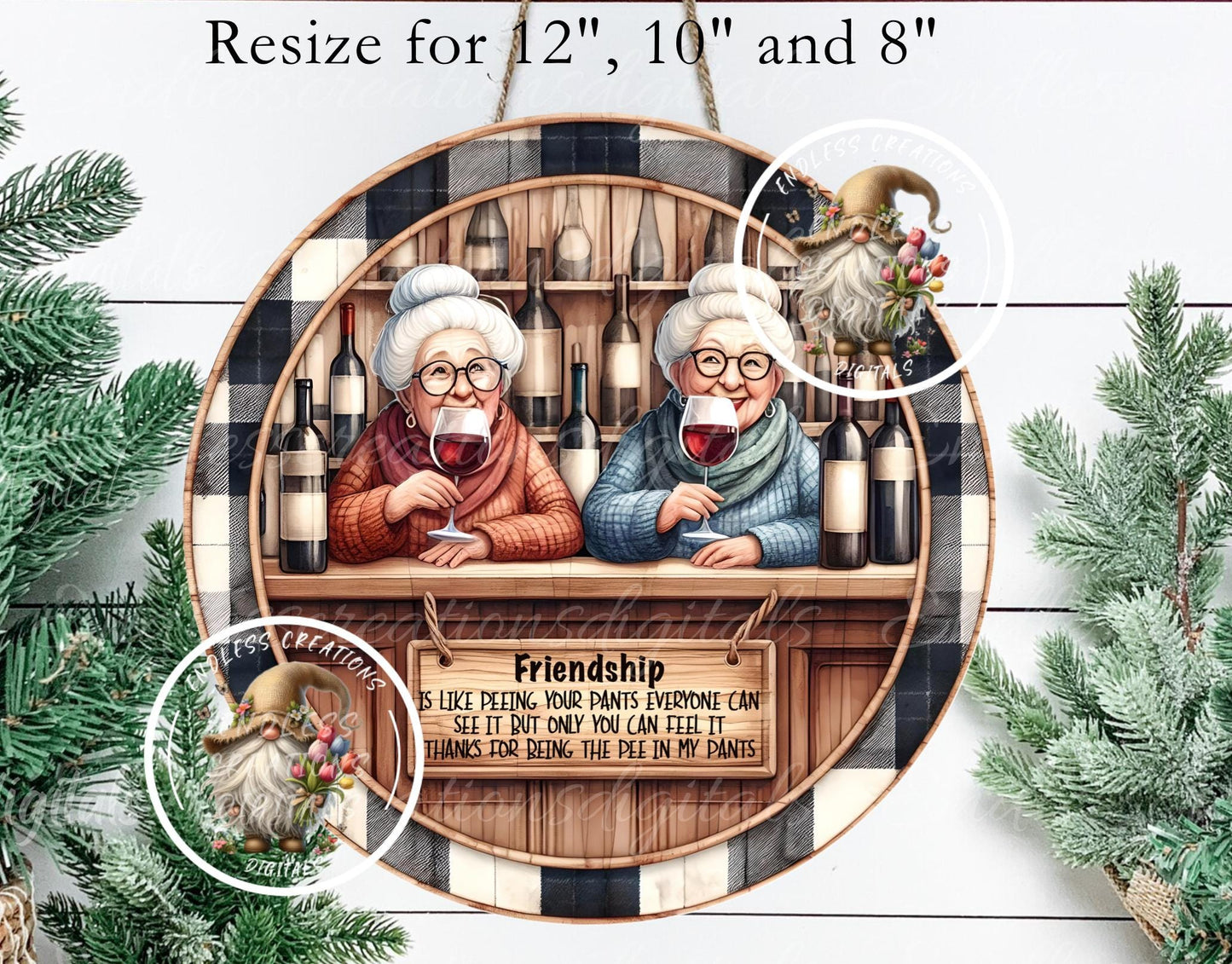 FRIENDSHIP PEE PANTS ORNAMENT/GIFT TAG