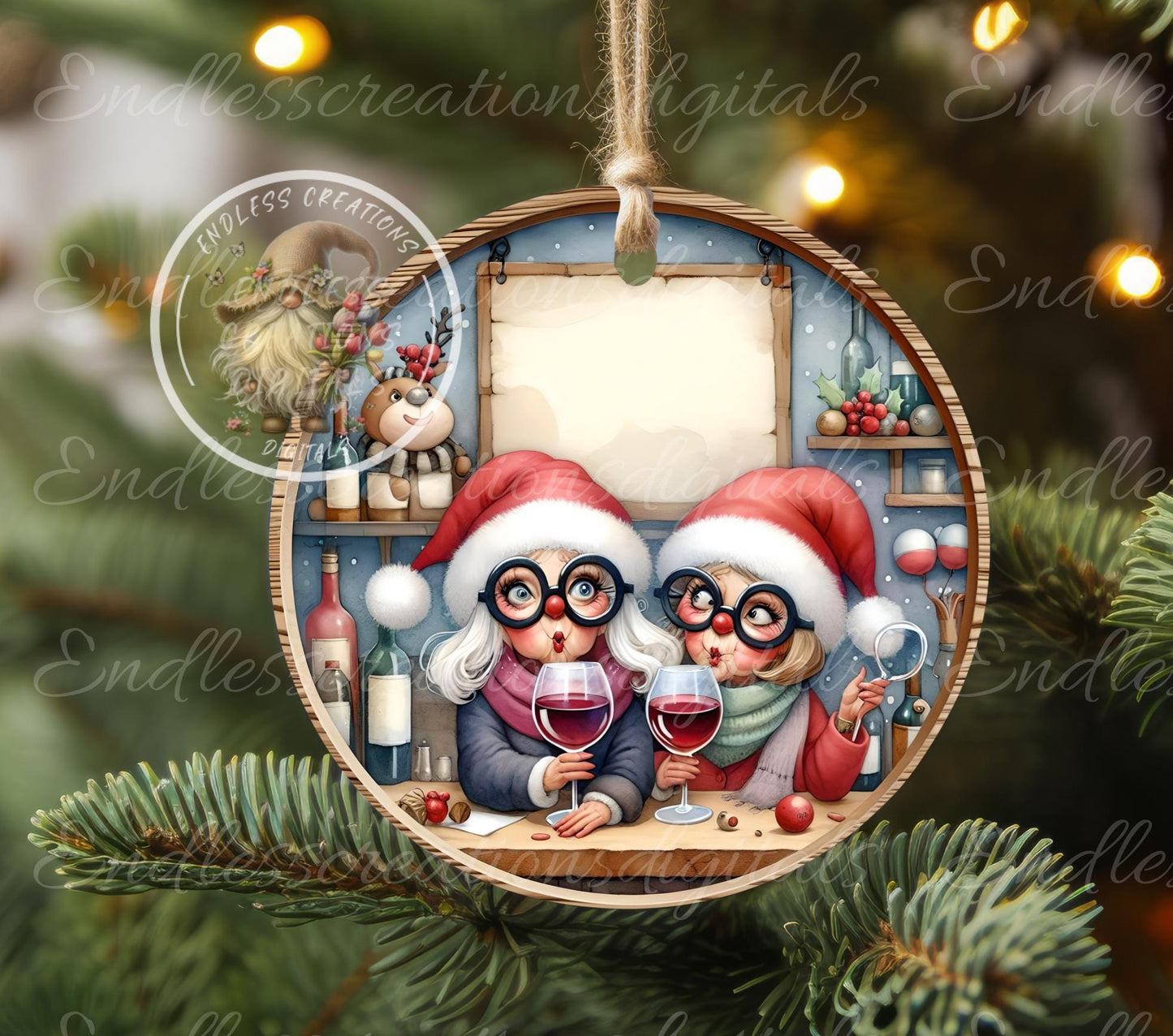 OLD FRIENDS GOOD BRA ORNAMENT/GIFT TAG
