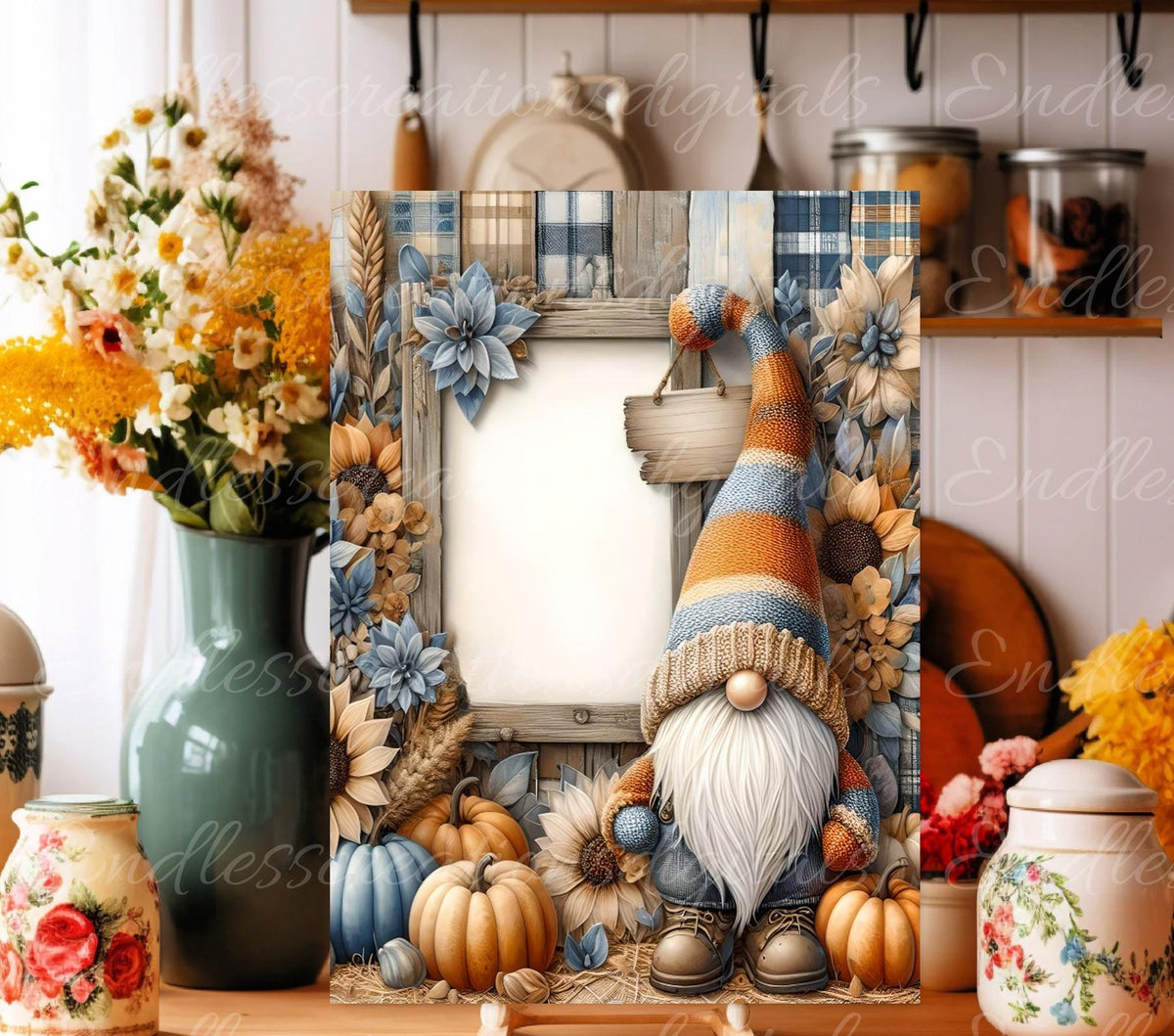 FALL GNOME RECIPE RECTANGLE