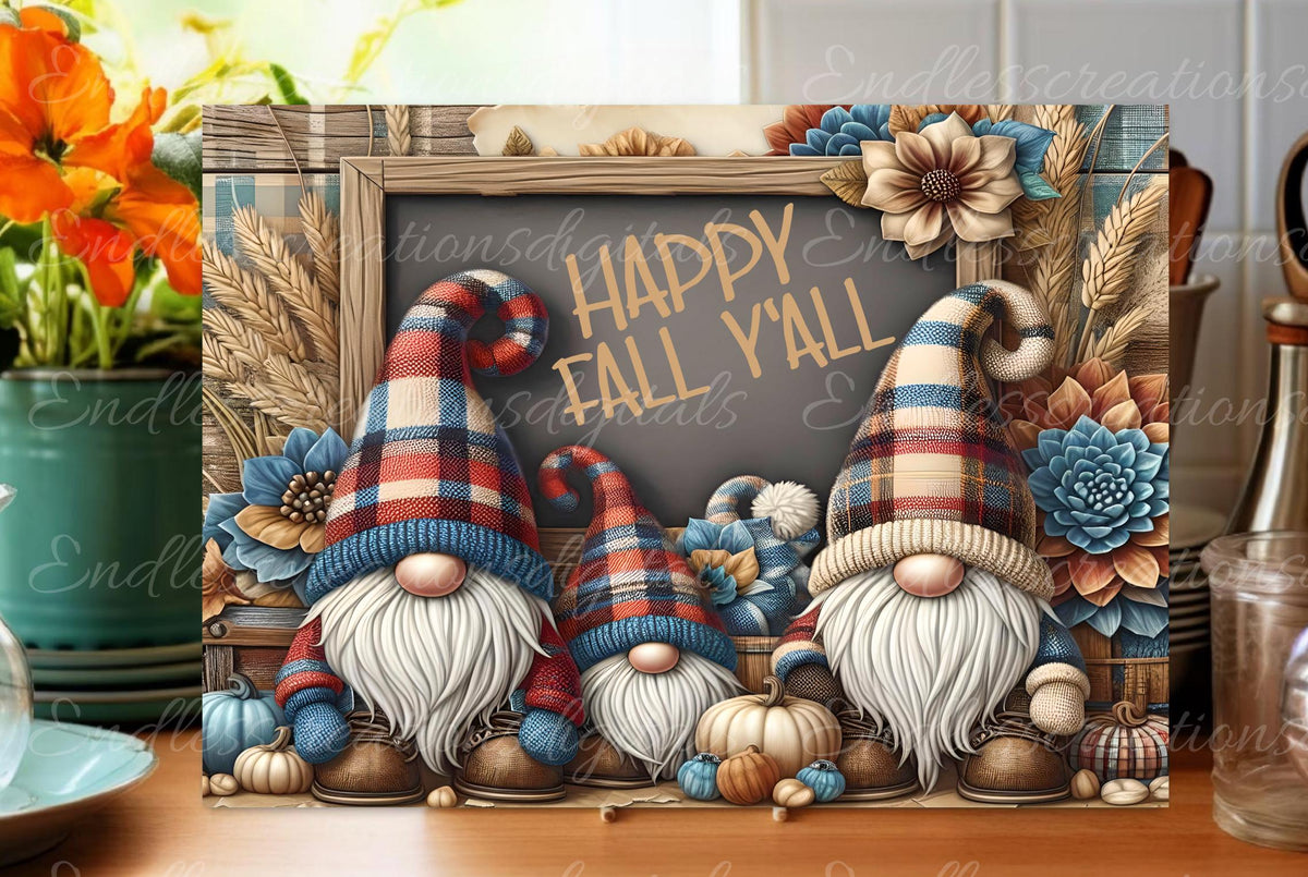 HAPPY FALL GNOME RECTANGLE