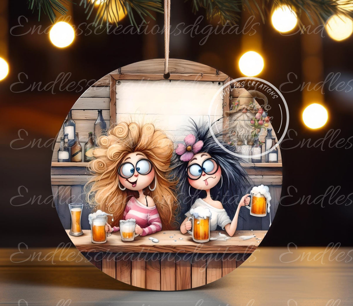 CHRISTMAS LIGHTS COWORKERS ORNAMENT/GIFTTAG