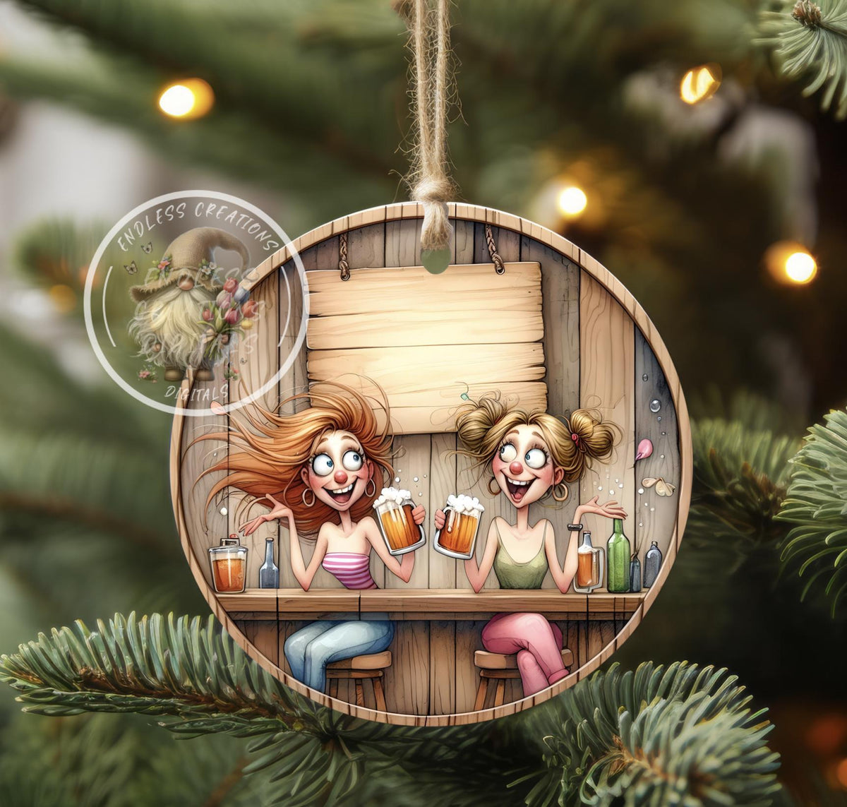 AWESOME FRIEND TREE ORNAMENT/GIFT TAG