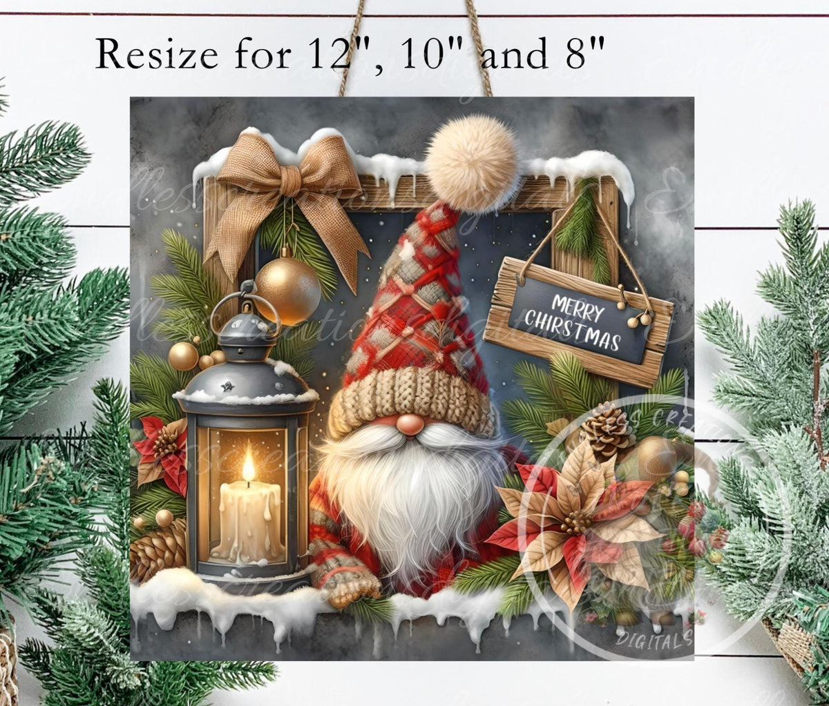 WINTER WINDOW GNOME CHRISTMAS
