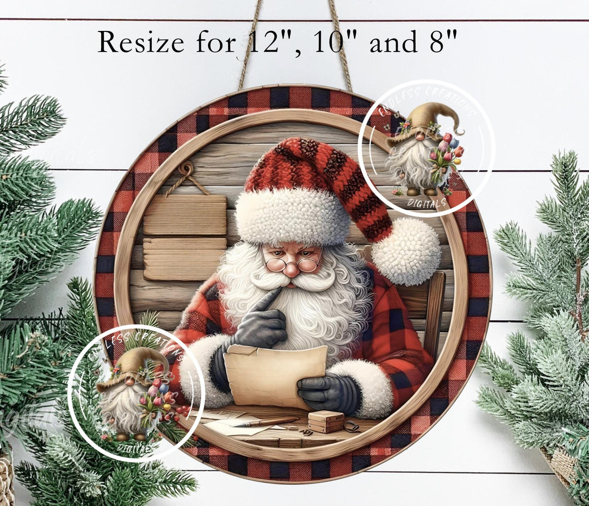 SANTA'S NAUGHTY LIST CHRISTMAS ORNAMENT/GIFT TAG