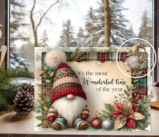 WINTER GNOME RECTANGLE CUTTING BOARD