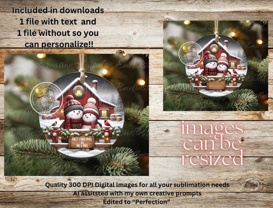 HUSBAND AND WIFE FIRST CHRISTMAS  ORNAMENT