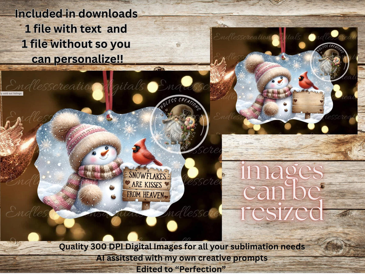 KISSES FROM HEAVEN CHRISTMAS ORNAMENT/GIFT TAG