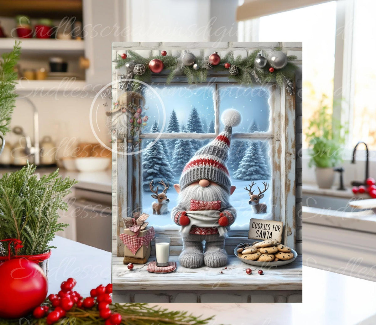 COOKIES FOR SANTA CHRISTMAS RECTANGLE/TINS