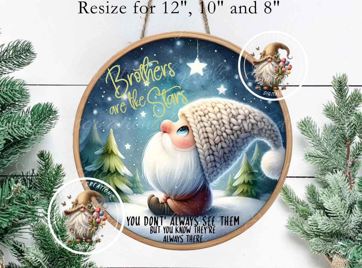 BROTHERS ARE STARS CHRISTMAS ORNAMENT/GIFT TAG