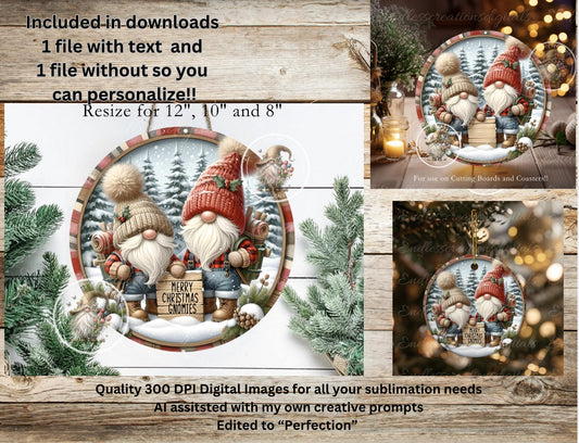 CHRISTMAS GNOMIES ROUND