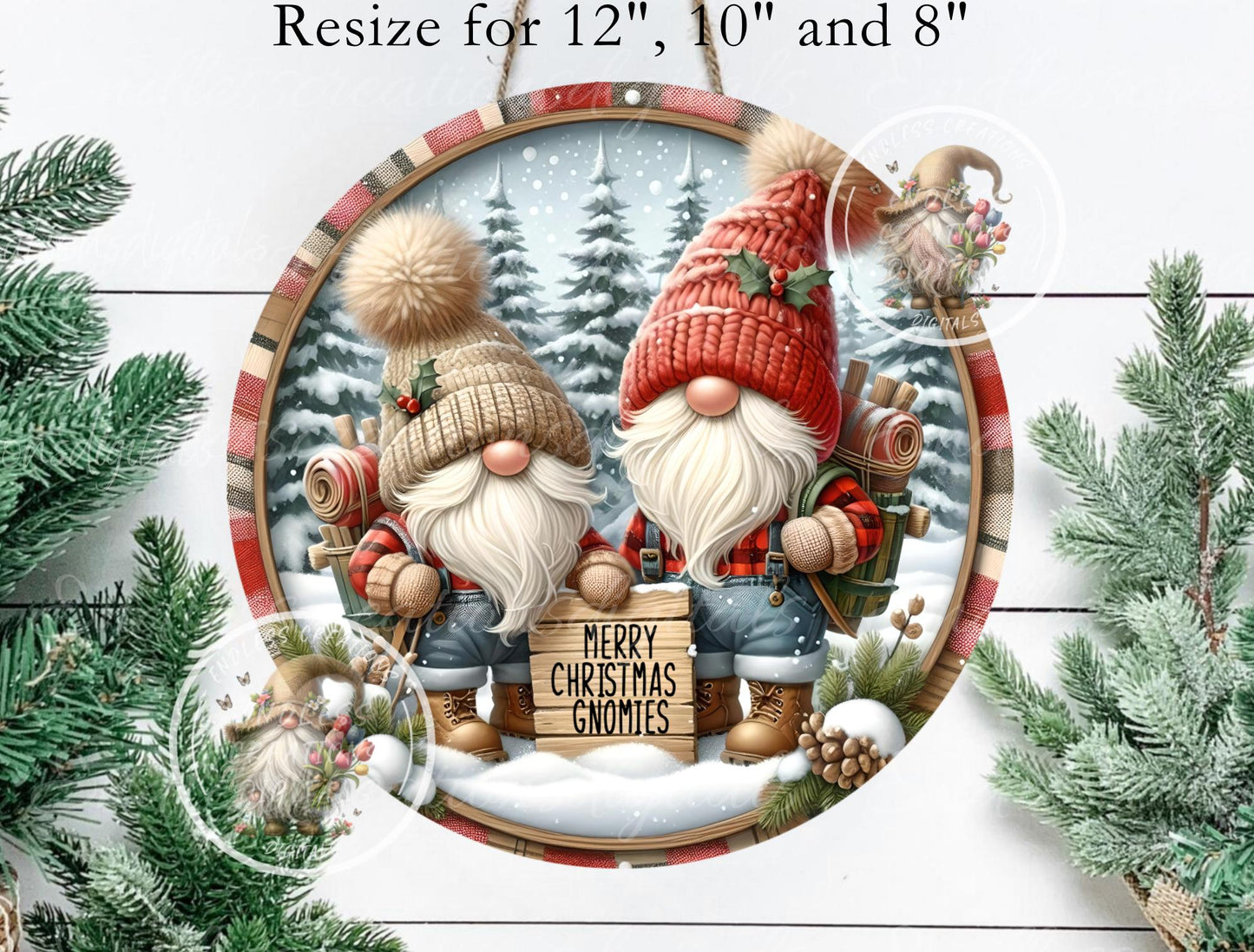 CHRISTMAS GNOMIES ROUND