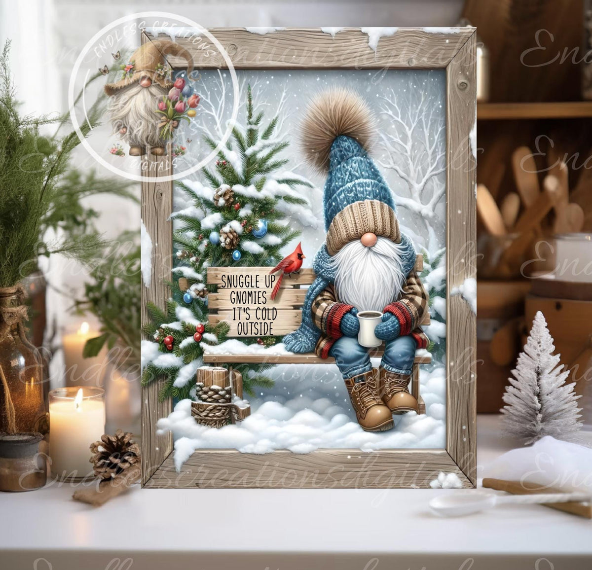 CHRISTMAS GNOMIES  Door hanger, wreath sign,  cutting board,  can resize for sublimation high resolution 2 files 1 add text