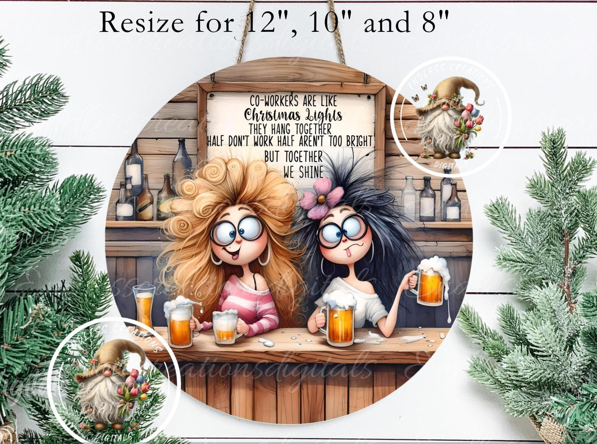 CHRISTMAS LIGHTS COWORKERS ORNAMENT/GIFTTAG