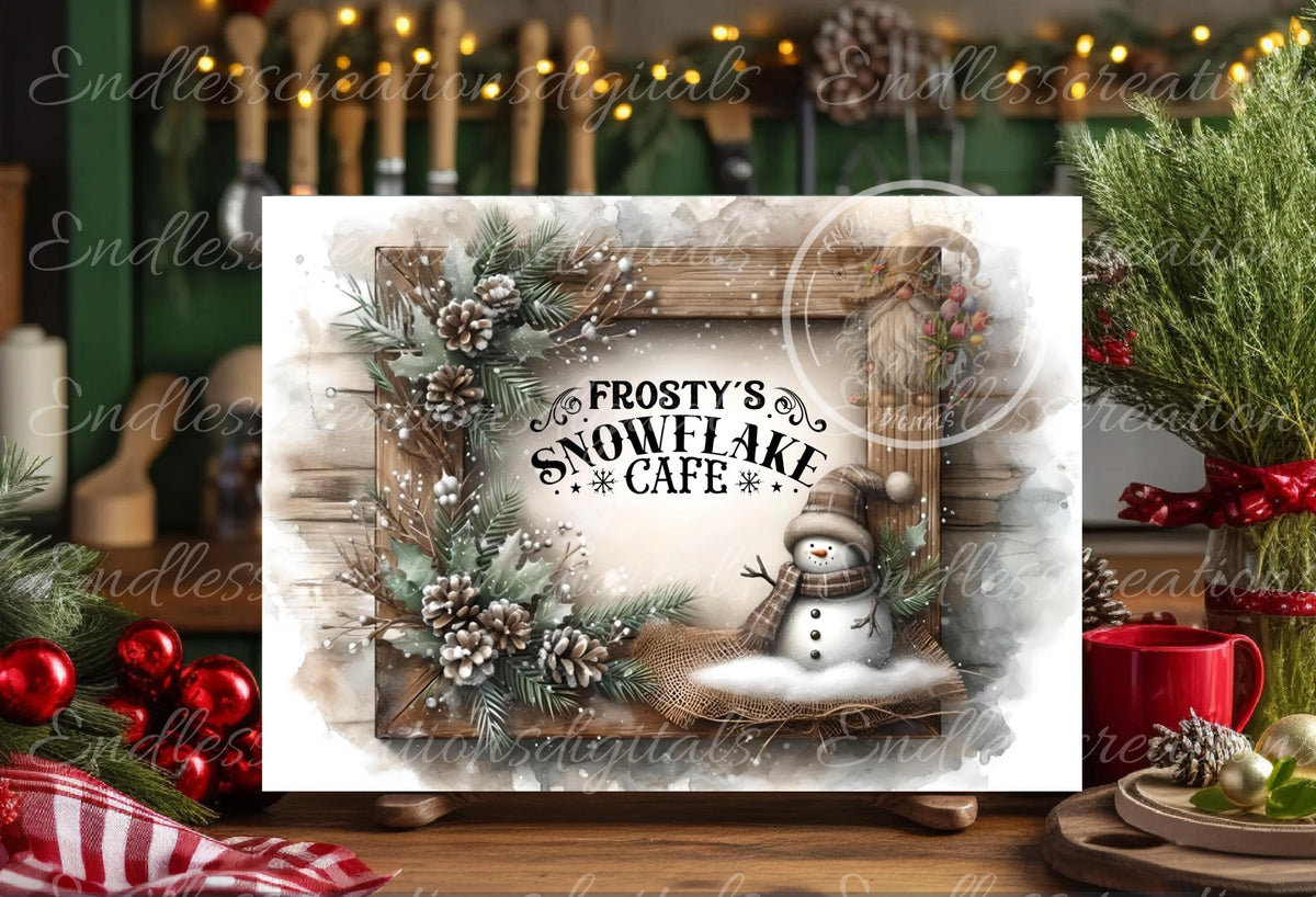 FROSTY'S CAFE WINTER RECTANGLE/TIN