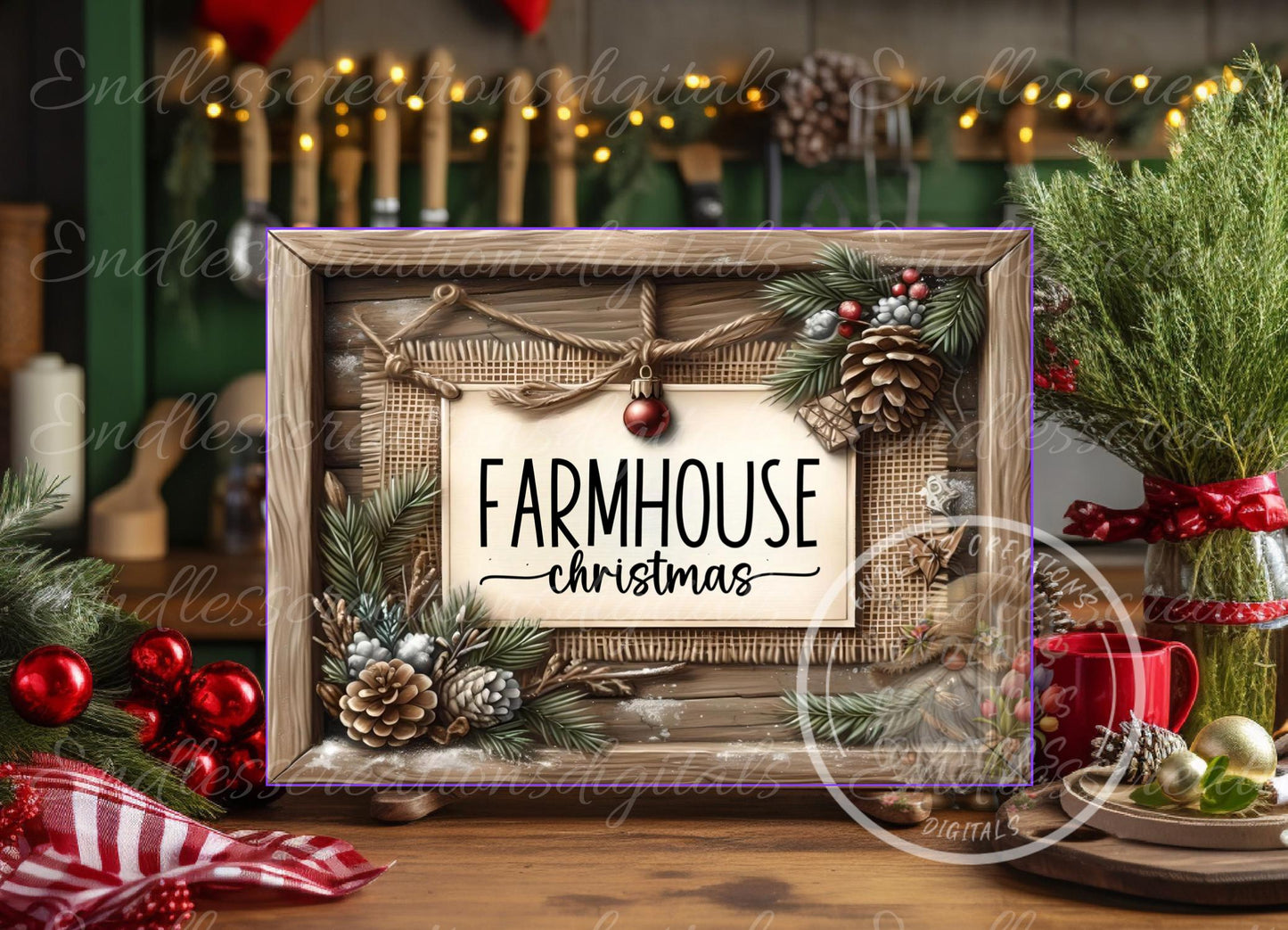 FARMHOUSE CHRISTMAS RECTANGLE