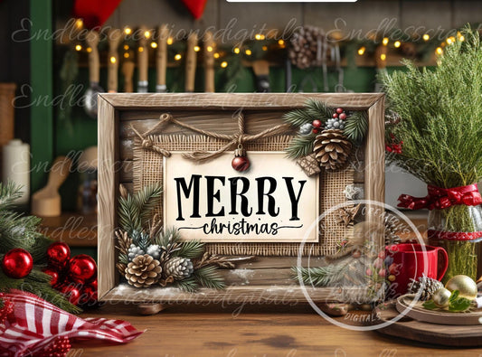 MERRY CHRISTMAS RECTANGLE