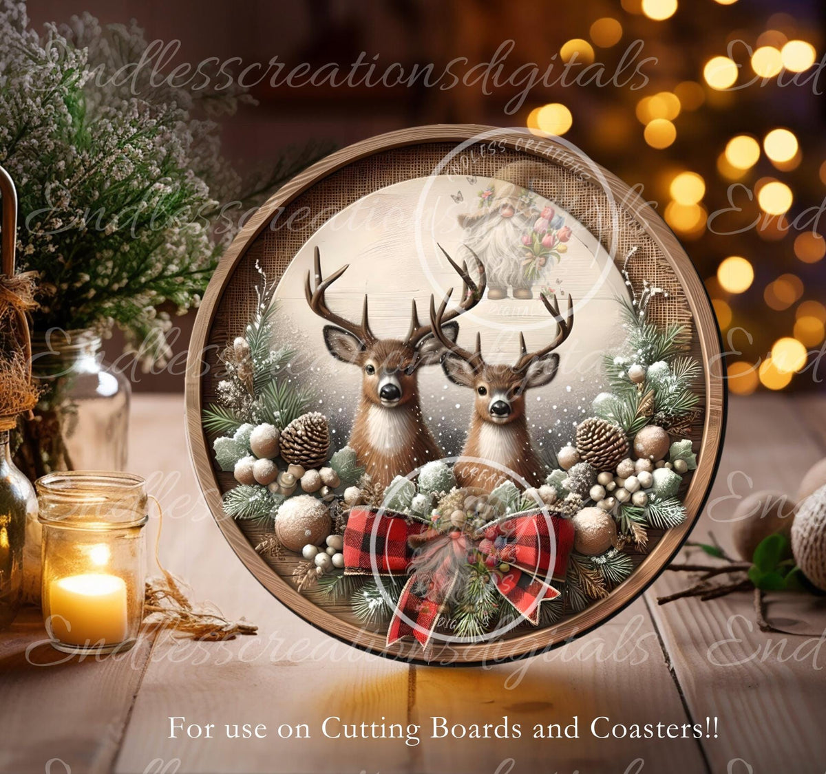 BELIEVE DEER ROUND CHRISTMAS
