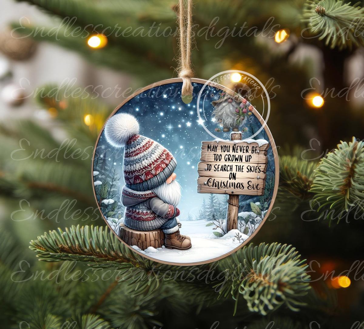 SEARCH THE SKIES CHRISTMAS ORNAMENT/GIFT TAG