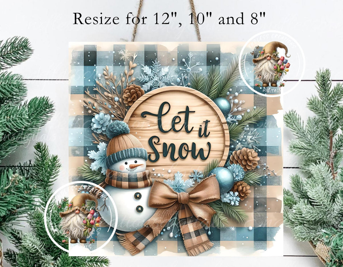 SQUARE LET IT SNOW WINTER