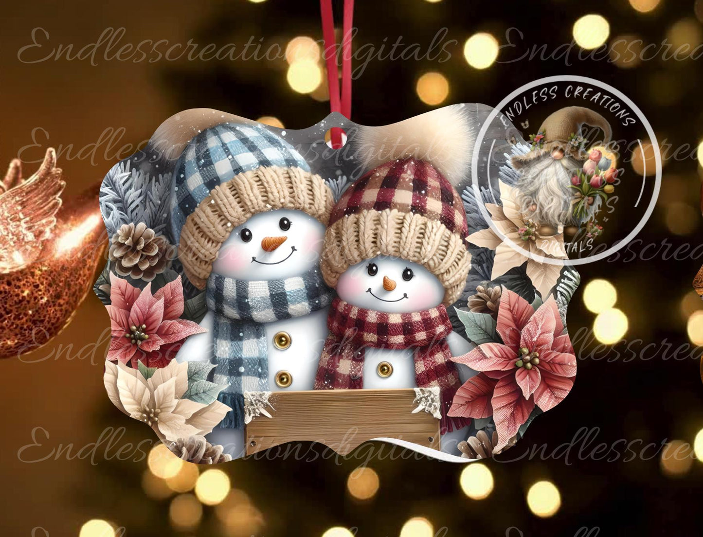 SNOWMAN FAMILY CHRISTMAS ORNAMENT BUNDLE