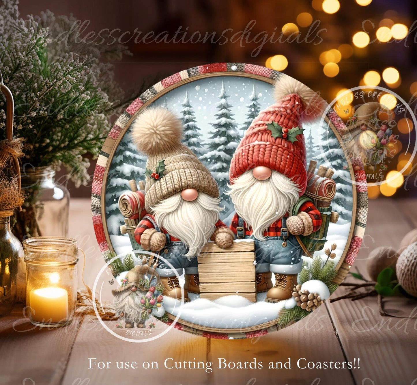 CHRISTMAS GNOMIES ROUND
